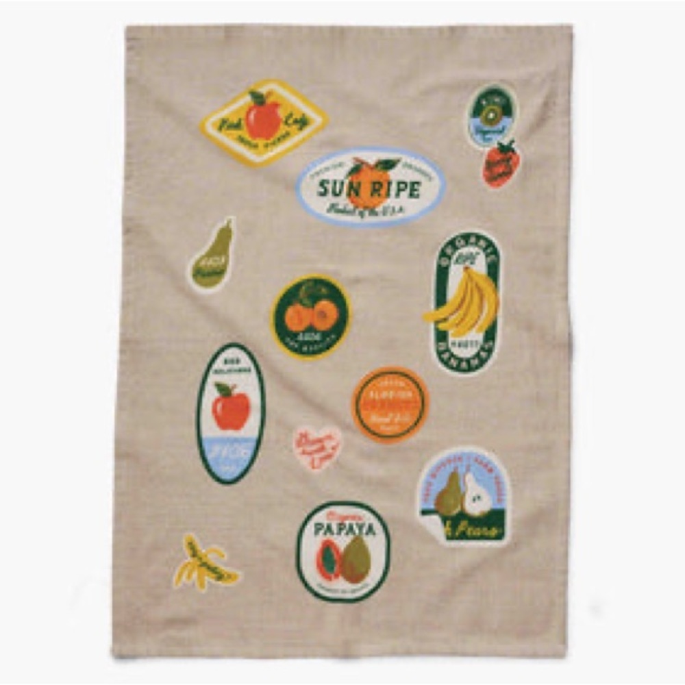 NEW Rifle Paper Co. Fruit Stand Tea Towel